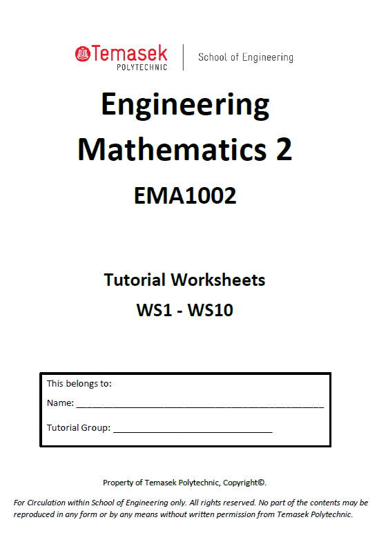 <10> Engineering Mathematics 2 EMA1002 Workbook