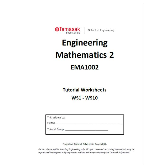 Engineering Mathematics 2 - (Worksheets) EMA1002