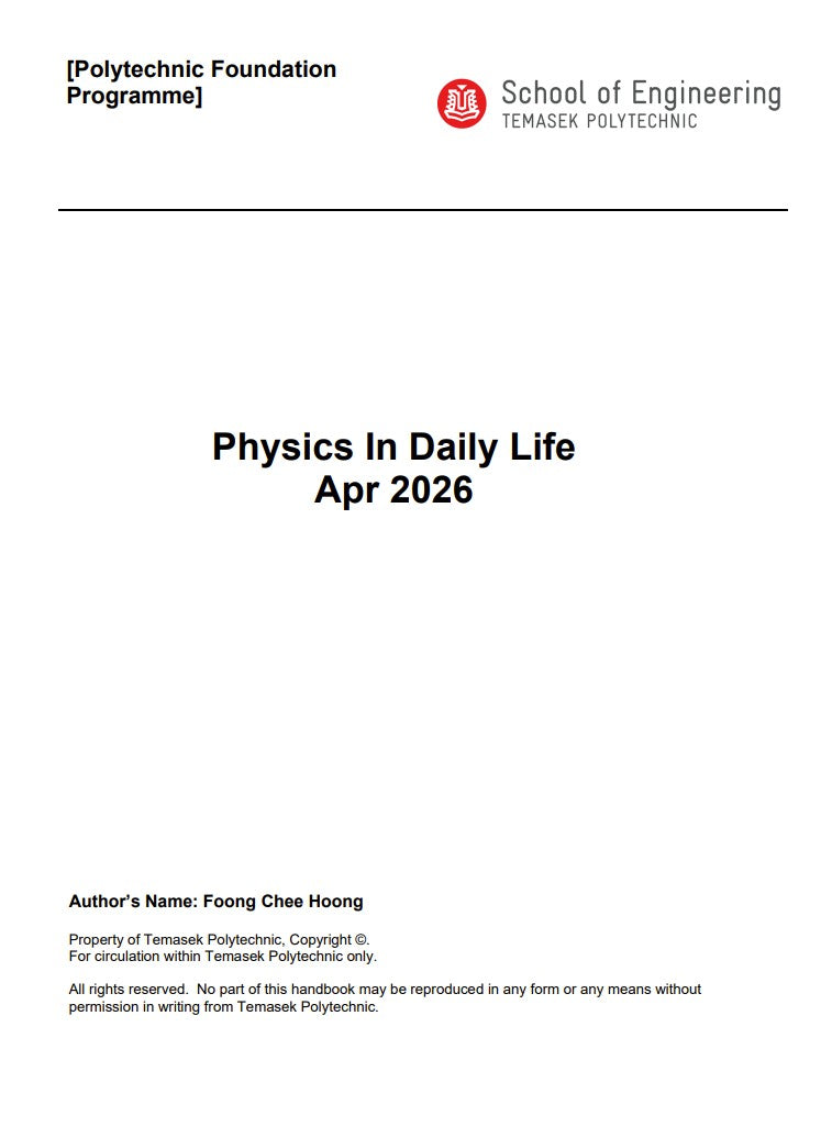 (10) Physics in Daily Life Apr 2026