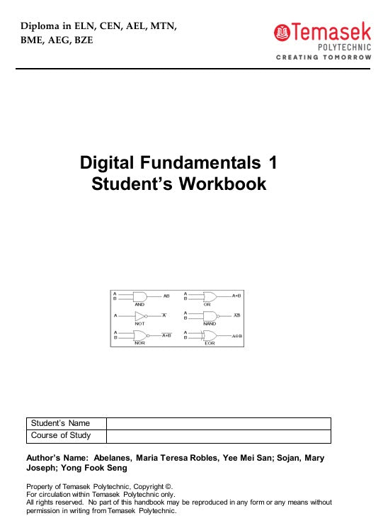 <4> Digital Fundamentals 1 Student's Workbook