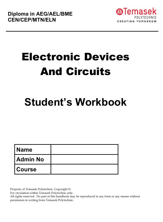 <6> Electronic Devices And Circuits  Student's Workbook