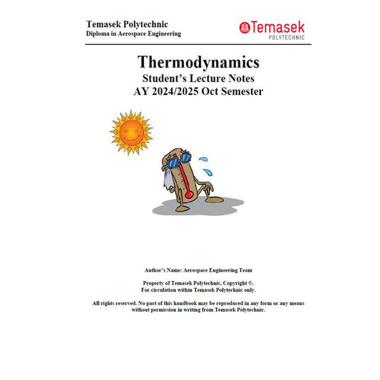 Thermodynamics - (Lecture Notes) AY 2024/2025 Oct Semester